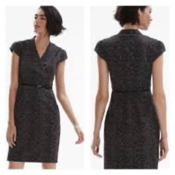 M.M. LaFleur V-Neck Cap Sleeve Felisa Dress Multicolor Womens Size 8 - Picture 1 of 16